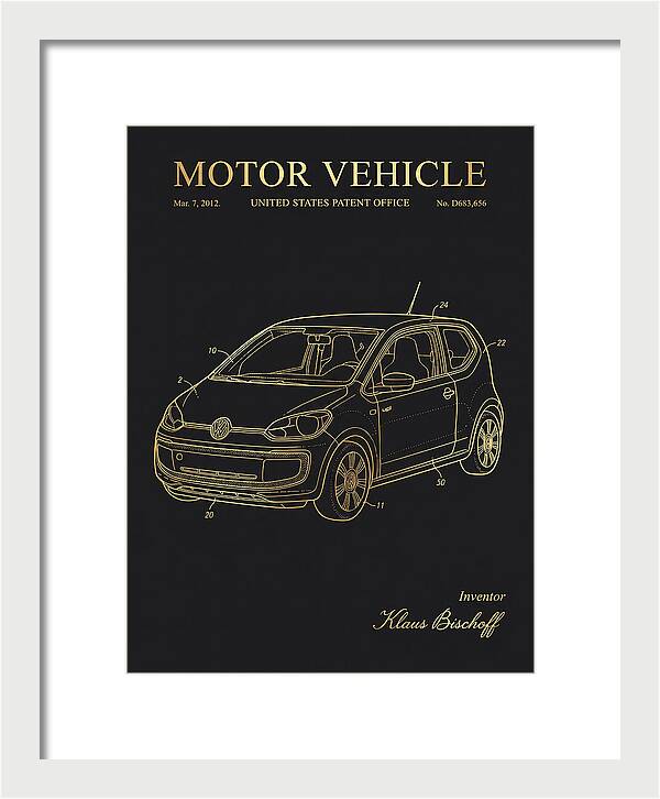 Motor Vehicle Vw Up! Gold Patent Usd683656s1