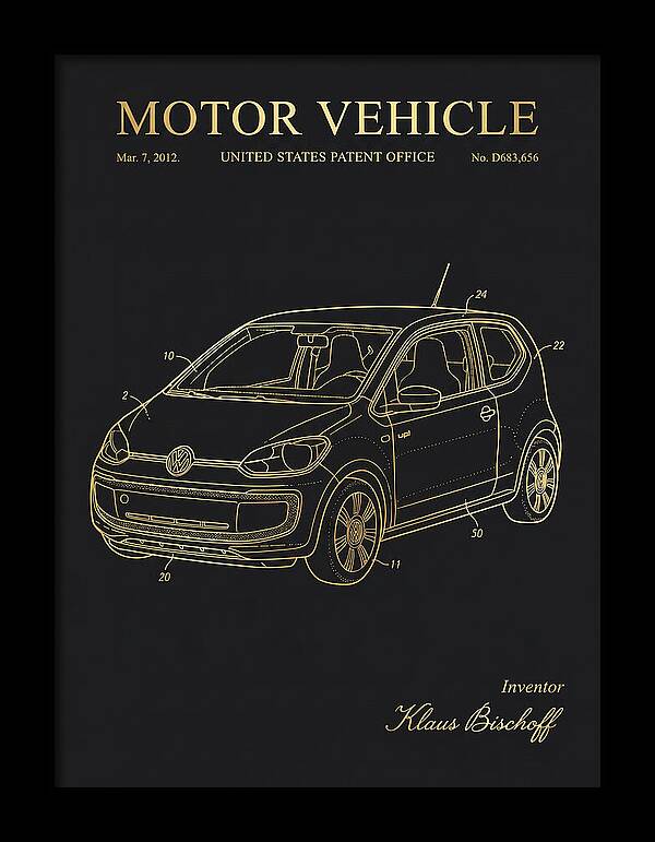 Motor Vehicle Vw Up! Gold Patent Usd683656s1