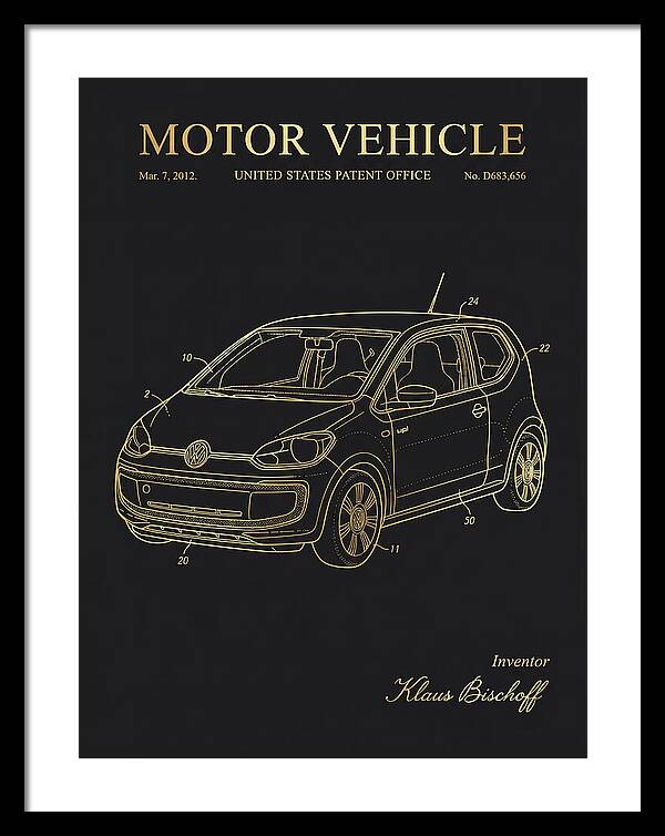 Motor Vehicle Vw Up! Gold Patent Usd683656s1