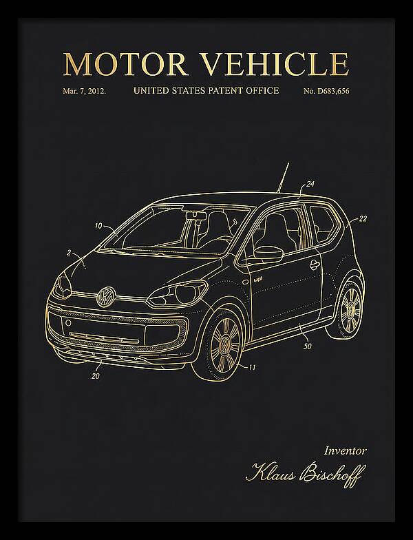 Motor Vehicle Vw Up! Gold Patent Usd683656s1