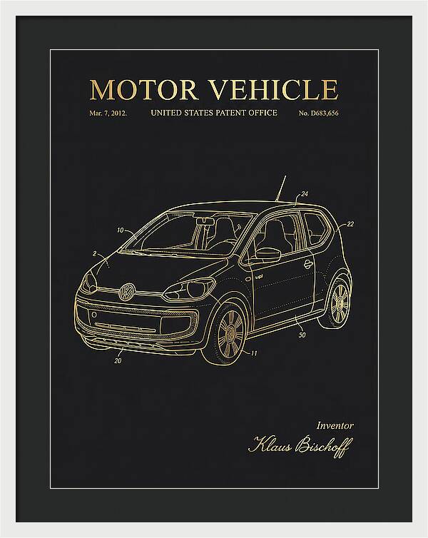 Motor Vehicle Vw Up! Gold Patent Usd683656s1