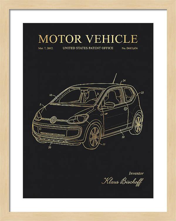 Motor Vehicle Vw Up! Gold Patent Usd683656s1