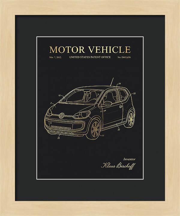 Motor Vehicle Vw Up! Gold Patent Usd683656s1