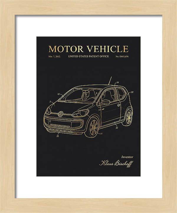 Motor Vehicle Vw Up! Gold Patent Usd683656s1