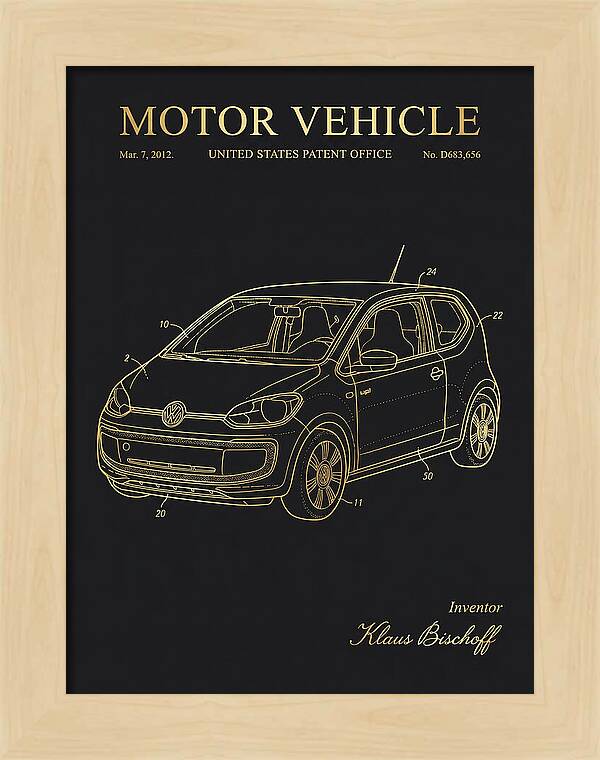 Motor Vehicle Vw Up! Gold Patent Usd683656s1