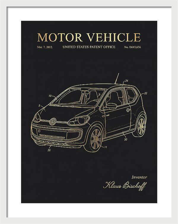 Motor Vehicle Vw Up! Gold Patent Usd683656s1