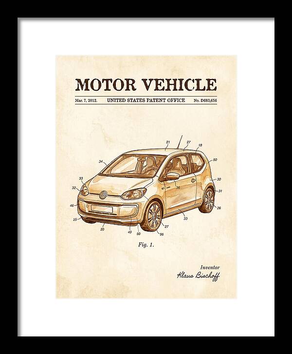 Motor Vehicle Vw Up! Watercolor Patent Usd683656s1