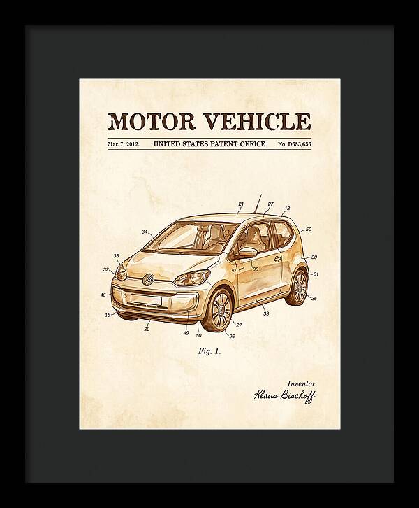 Motor Vehicle Vw Up! Watercolor Patent Usd683656s1