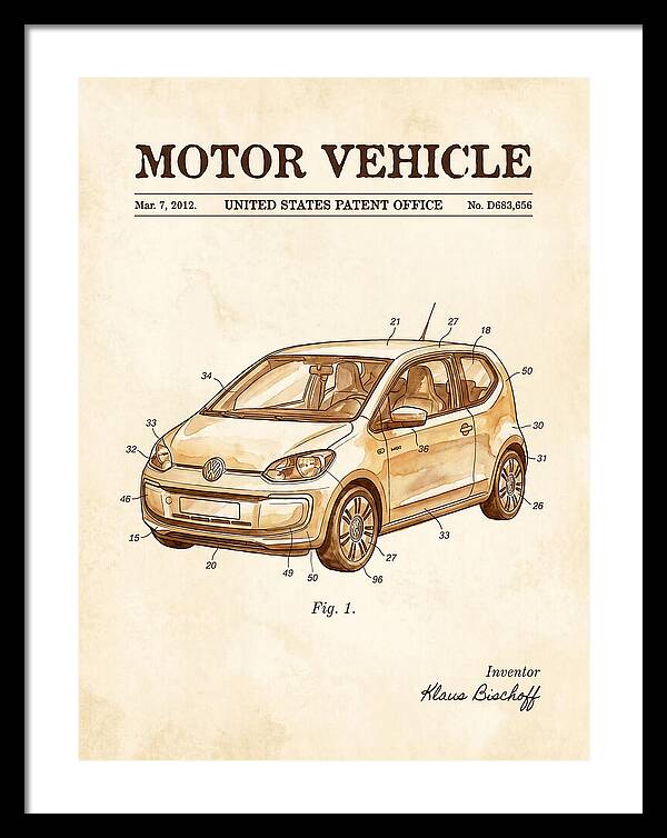 Motor Vehicle Vw Up! Watercolor Patent Usd683656s1
