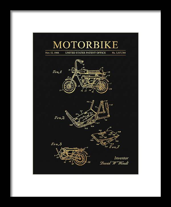 Motorbike Minibike Gold Patent Us3517764a