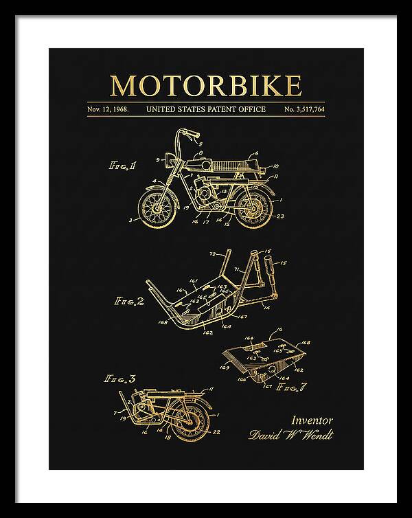 Motorbike Minibike Gold Patent Us3517764a