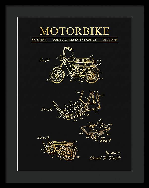 Motorbike Minibike Gold Patent Us3517764a