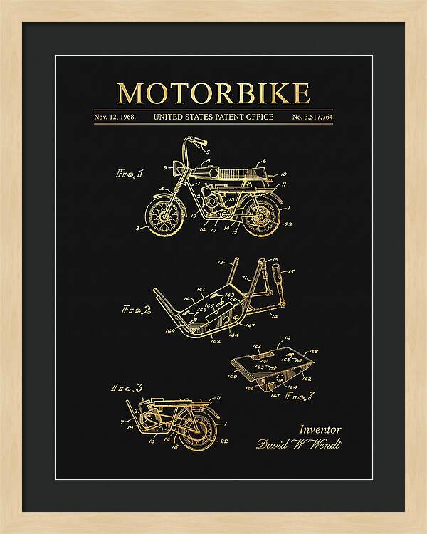 Motorbike Minibike Gold Patent Us3517764a