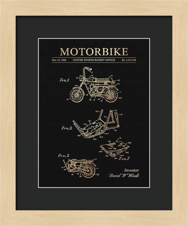 Motorbike Minibike Gold Patent Us3517764a