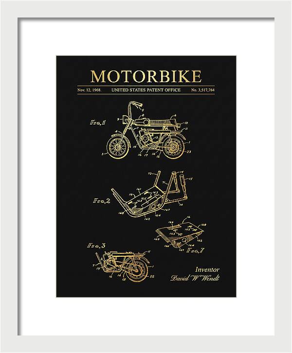 Motorbike Minibike Gold Patent Us3517764a