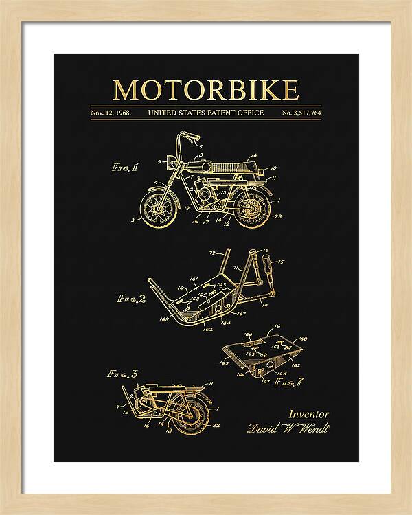 Motorbike Minibike Gold Patent Us3517764a