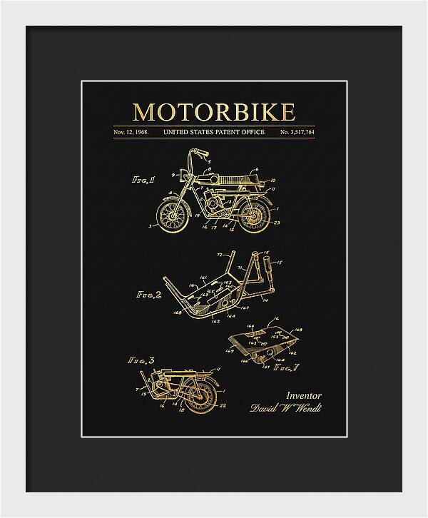 Motorbike Minibike Gold Patent Us3517764a