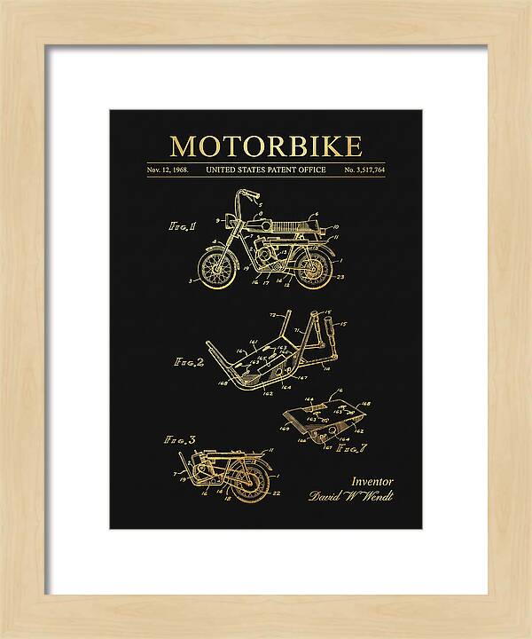 Motorbike Minibike Gold Patent Us3517764a