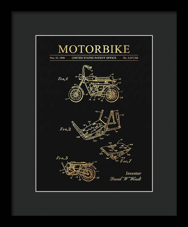 Motorbike Minibike Gold Patent Us3517764a