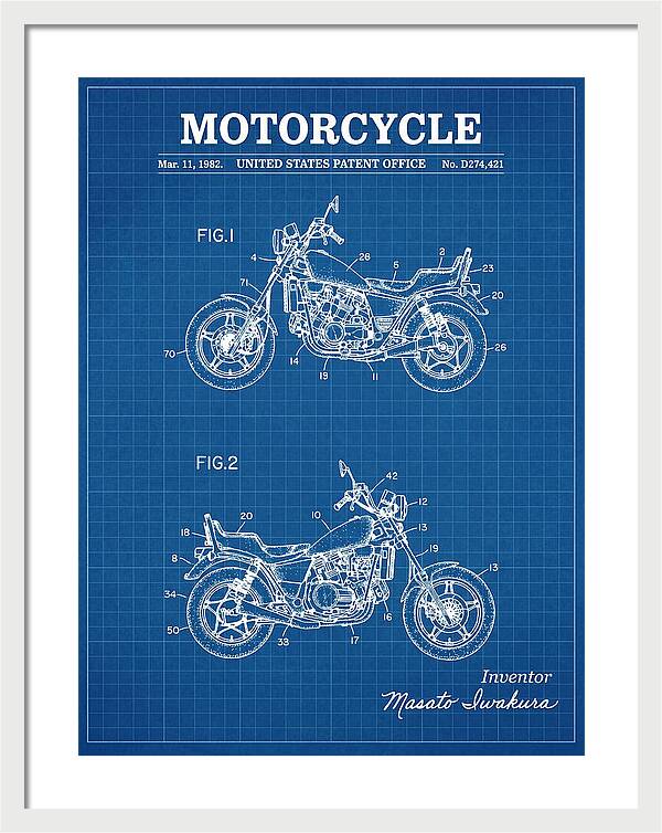 Motorcycle Blueprint Patent Usd274421s