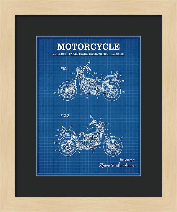 Motorcycle Blueprint Patent Usd274421s