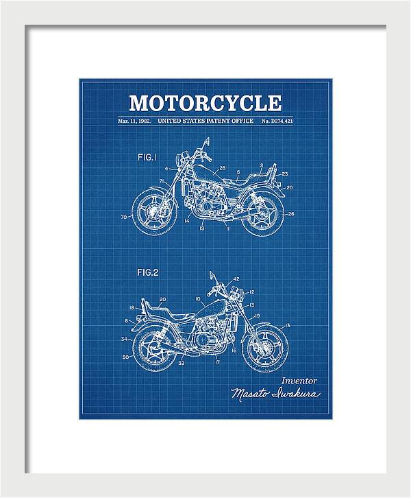 Motorcycle Blueprint Patent Usd274421s