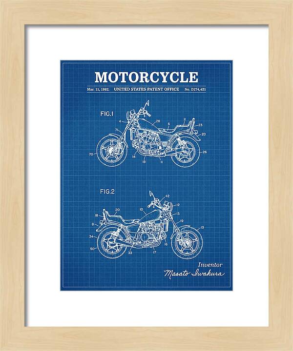 Motorcycle Blueprint Patent Usd274421s