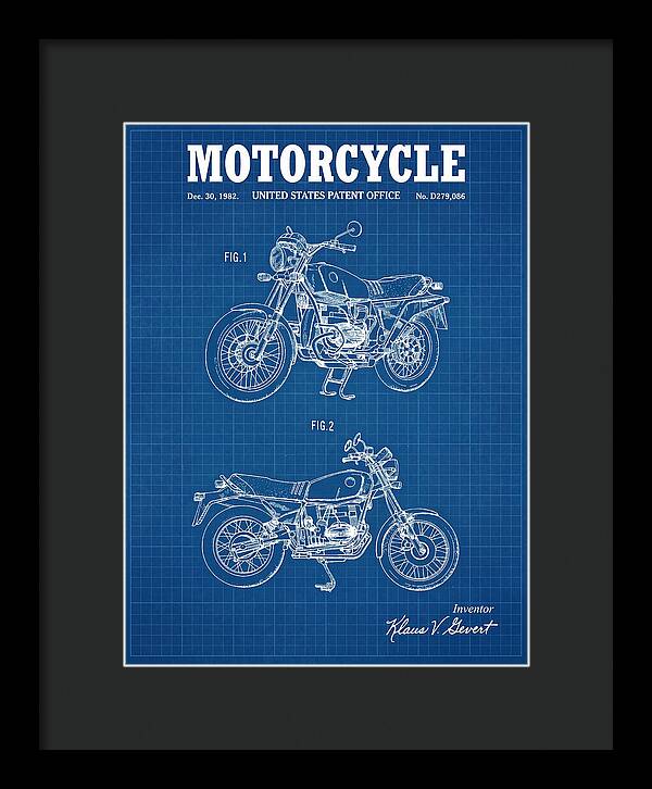 Motorcycle Bmw R Series Blueprint Patent Usd279086s