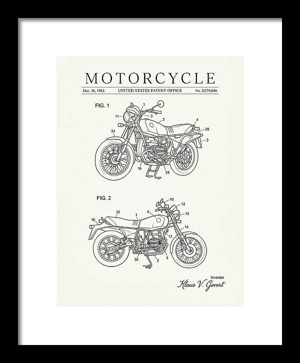 Motorcycle Bmw R Series Minimalist Patent Usd279086s