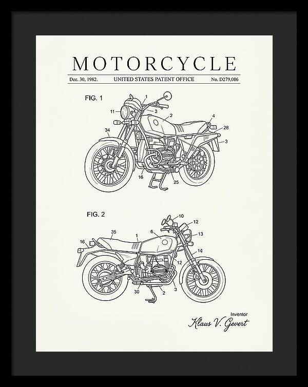Motorcycle Bmw R Series Minimalist Patent Usd279086s