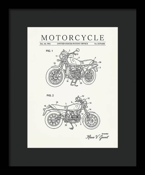 Motorcycle Bmw R Series Minimalist Patent Usd279086s