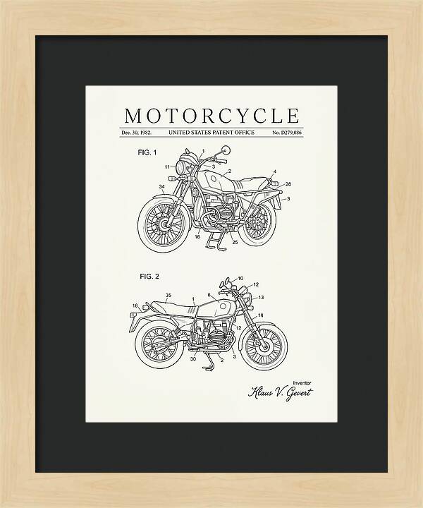 Motorcycle Bmw R Series Minimalist Patent Usd279086s