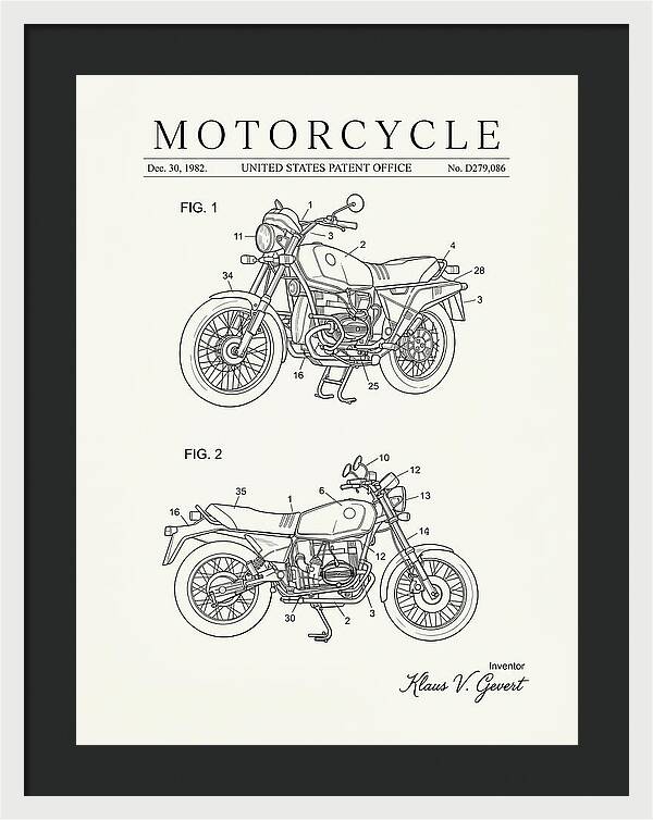 Motorcycle Bmw R Series Minimalist Patent Usd279086s