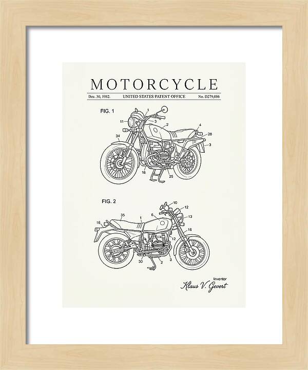 Motorcycle Bmw R Series Minimalist Patent Usd279086s