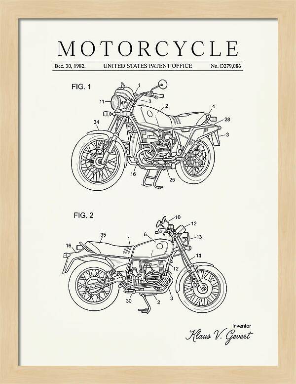 Motorcycle Bmw R Series Minimalist Patent Usd279086s