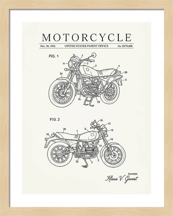 Motorcycle Bmw R Series Minimalist Patent Usd279086s