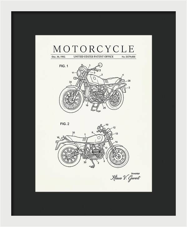 Motorcycle Bmw R Series Minimalist Patent Usd279086s