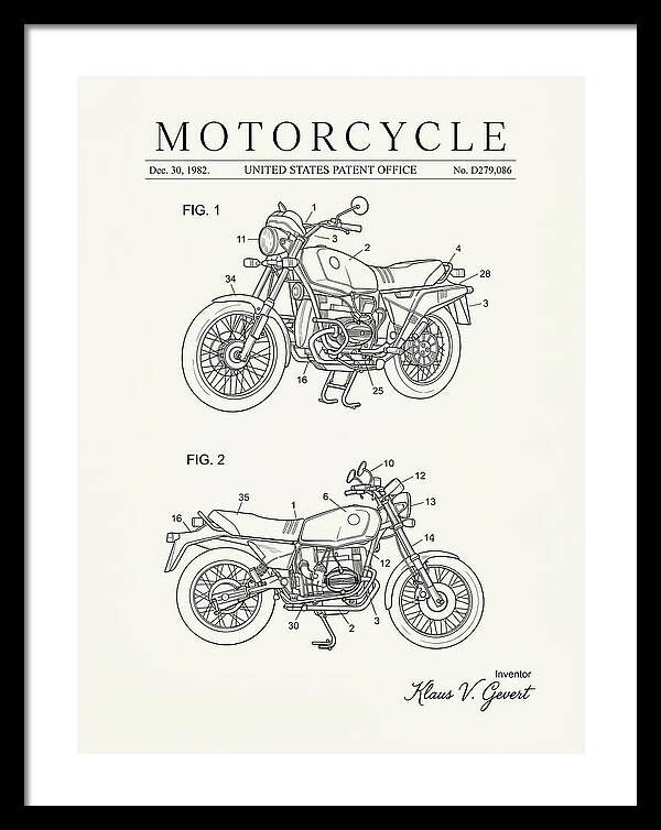 Motorcycle Bmw R Series Minimalist Patent Usd279086s