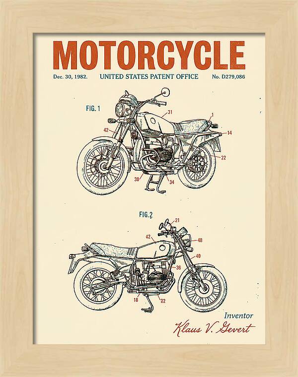Motorcycle Bmw R Series Retro Patent Usd279086s