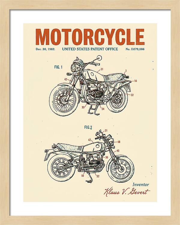 Motorcycle Bmw R Series Retro Patent Usd279086s