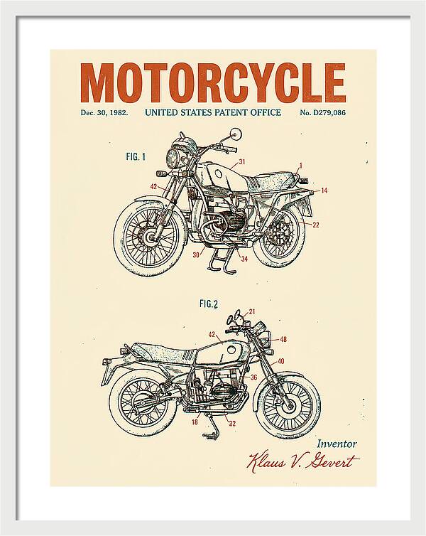 Motorcycle Bmw R Series Retro Patent Usd279086s