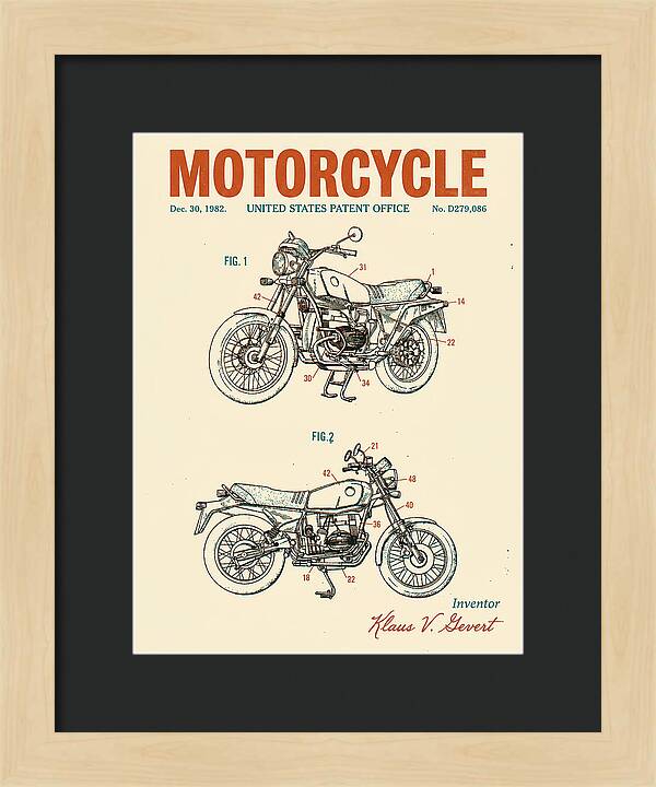 Motorcycle Bmw R Series Retro Patent Usd279086s