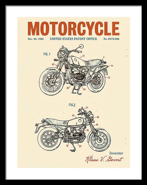Motorcycle Bmw R Series Retro Patent Usd279086s