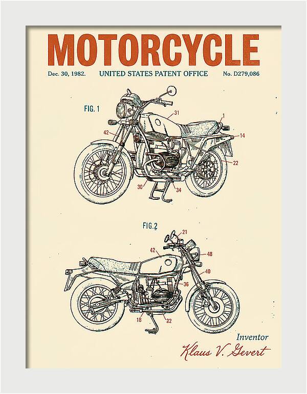 Motorcycle Bmw R Series Retro Patent Usd279086s