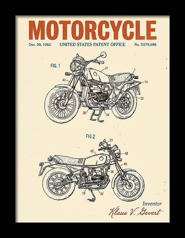 Motorcycle Bmw R Series Retro Patent Usd279086s