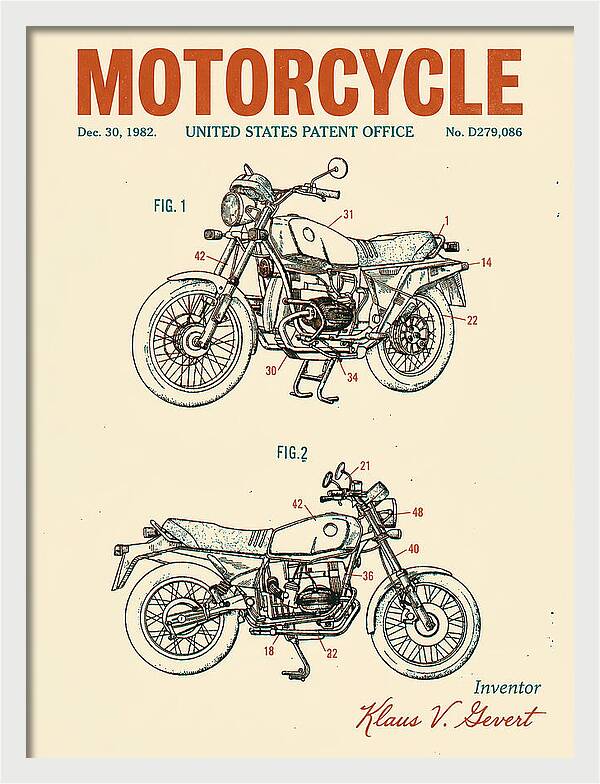 Motorcycle Bmw R Series Retro Patent Usd279086s