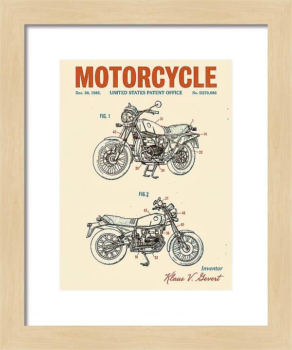 Motorcycle Bmw R Series Retro Patent Usd279086s