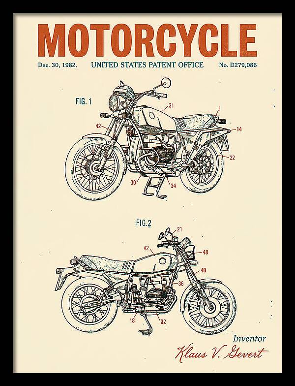Motorcycle Bmw R Series Retro Patent Usd279086s