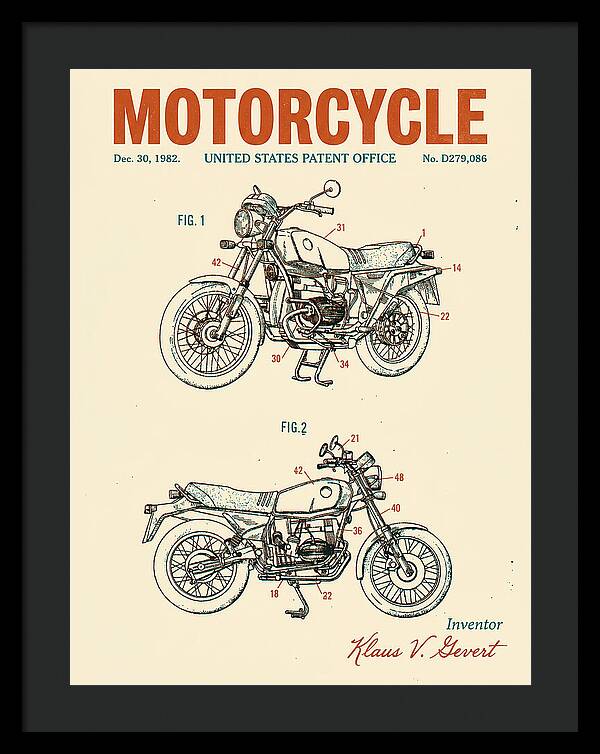 Motorcycle Bmw R Series Retro Patent Usd279086s