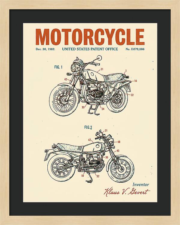 Motorcycle Bmw R Series Retro Patent Usd279086s